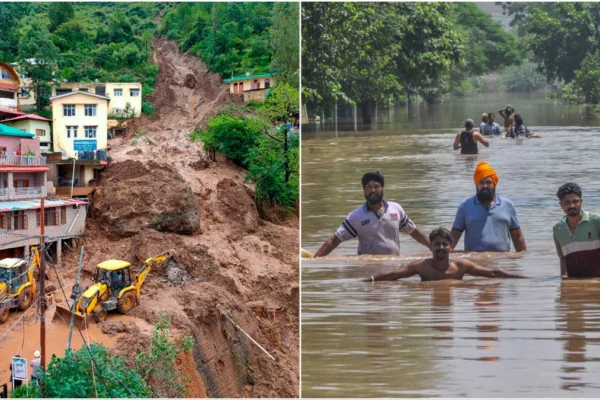 उत्तराखंड और हिमाचल प्रदेश के पहाड़ी क्षेत्र में बारिशों के कारण उत्तपन्न विनाश