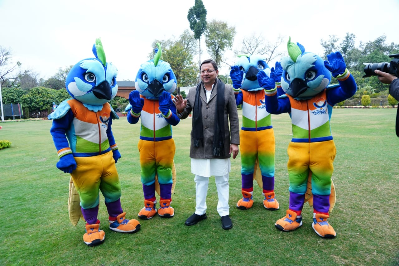 Dehradun: राष्ट्रीय खेलों का समापन,सीएम आवास पहुंचा शुभंकर ‘मौली’, मुख्यमंत्री ने किया स्वागत