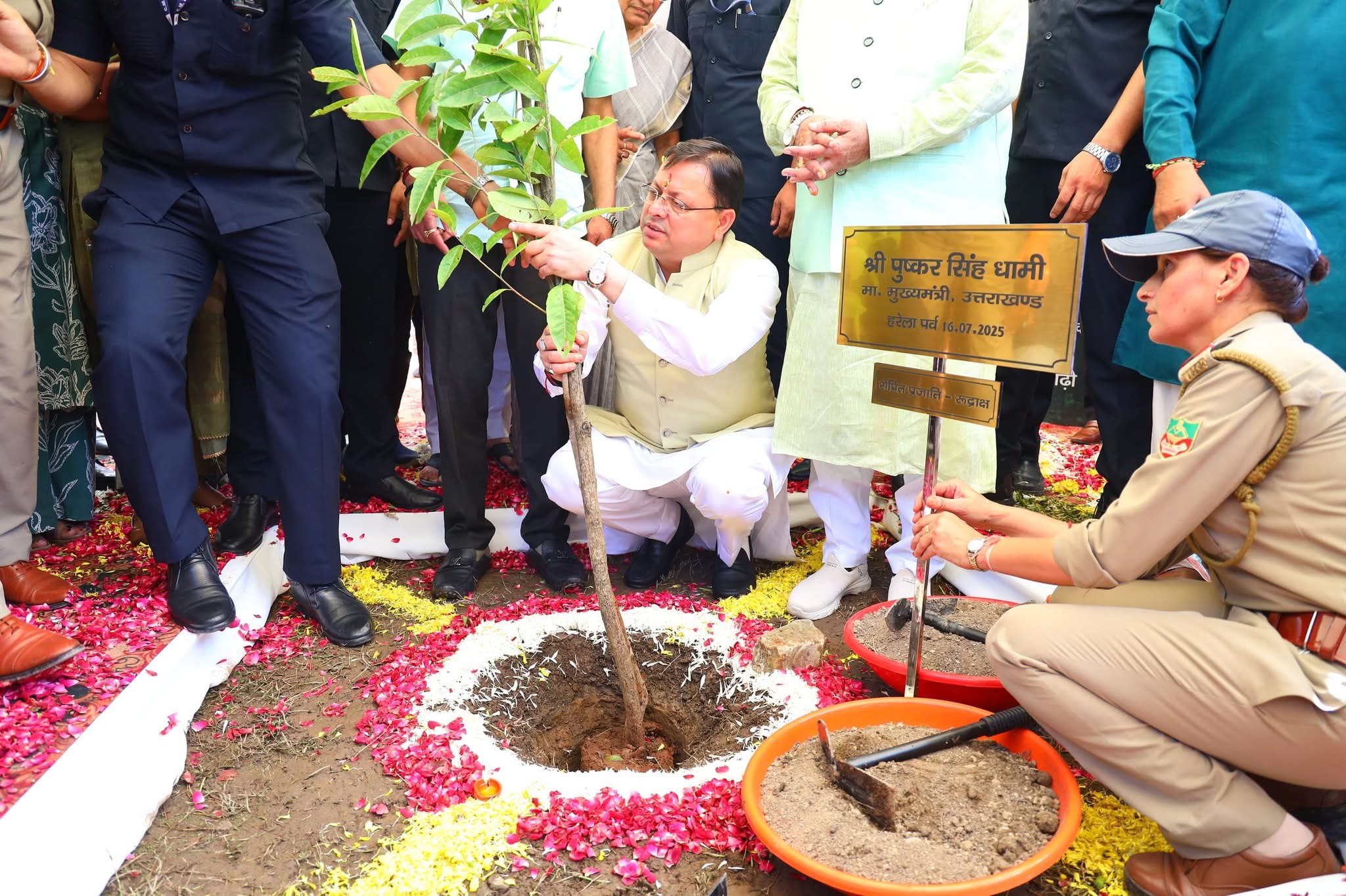 Dehradun: हरेला पर्व पर उत्तराखंड में 5 लाख पौधों का संकल्प, सीएम धामी ने रुद्राक्ष का पौधा लगाकर दी हरित संदेश की प्रेरणा