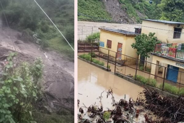 Chamoli: भारी बारिश से थराली में फिर भूस्खलन, मकान क्षतिग्रस्त और सड़कों पर मलबा, पिंडर नदी उफान पर