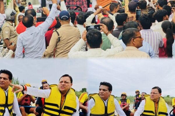Haridwar: मुख्यमंत्री धामी पहुंचे लक्सर के आपदा प्रभावित क्षेत्र, ट्रैक्टर से किया जलमग्न गांवों का निरीक्षण
