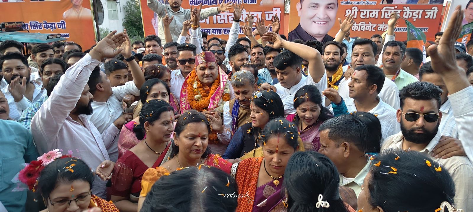 Haldwani: हल्द्वानी में नवनियुक्त कैबिनेट मंत्री राम सिंह कैड़ा का भव्य स्वागत, शक्ति प्रदर्शन में दिखा भाजपा का दम