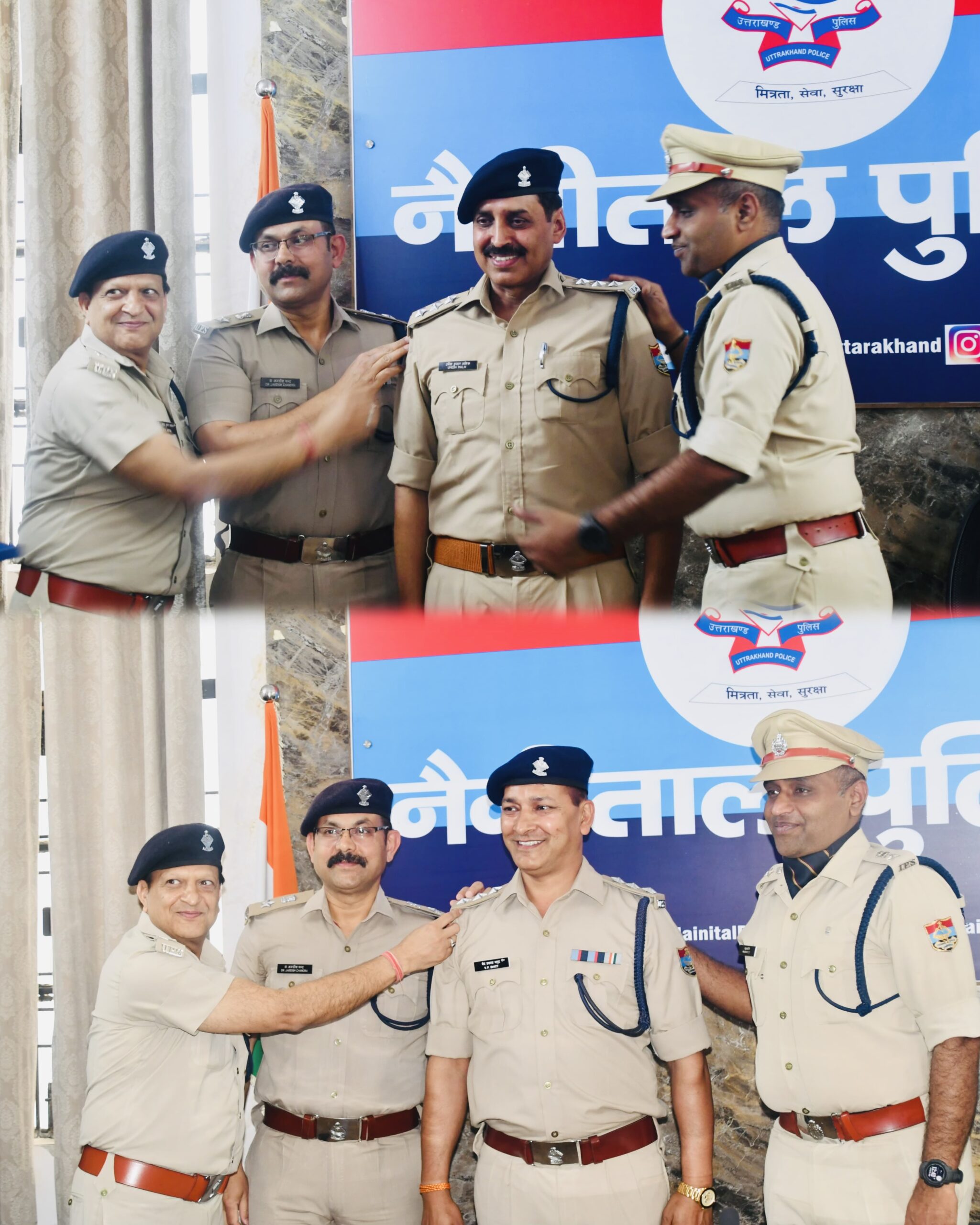 Nainital: निरीक्षक से Dy. SP बने उमेश मलिक और वेद प्रकाश भट्ट, एसएसपी ने ‘UPS’ बैच लगाकर किया सम्मानित