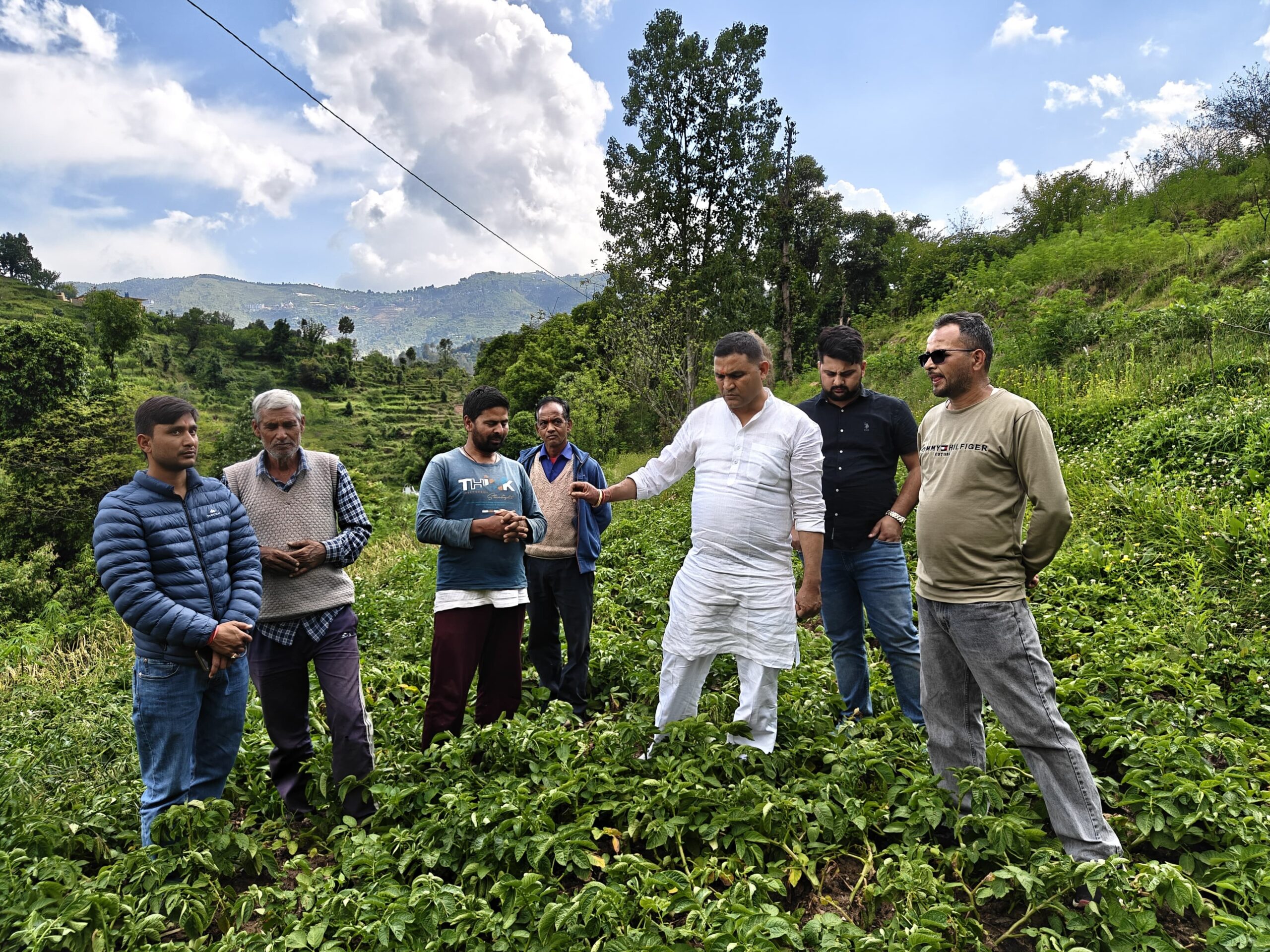 Bhimtal: ओलावृष्टि से तबाह फसलों का मंत्री राम सिंह कैड़ा ने लिया जायजा, किसानों को मुआवजा दिलाने के दिए निर्देश