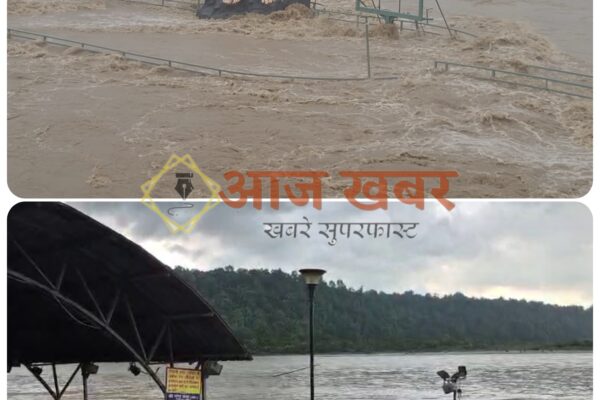 Uttarakhand: 36 घंटे की मूसलाधार बारिश से उत्तराखंड बेहाल, गंगा का जलस्तर बढ़ने से ऋषिकेश के घाट जलमग्न