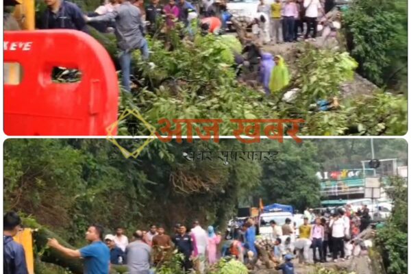 Mussoorie: पानी वाले बैंड पर भूस्खलन से देहरादून-मसूरी मार्ग बंद, सड़क पर मलबा आने से लगा लंबा जाम