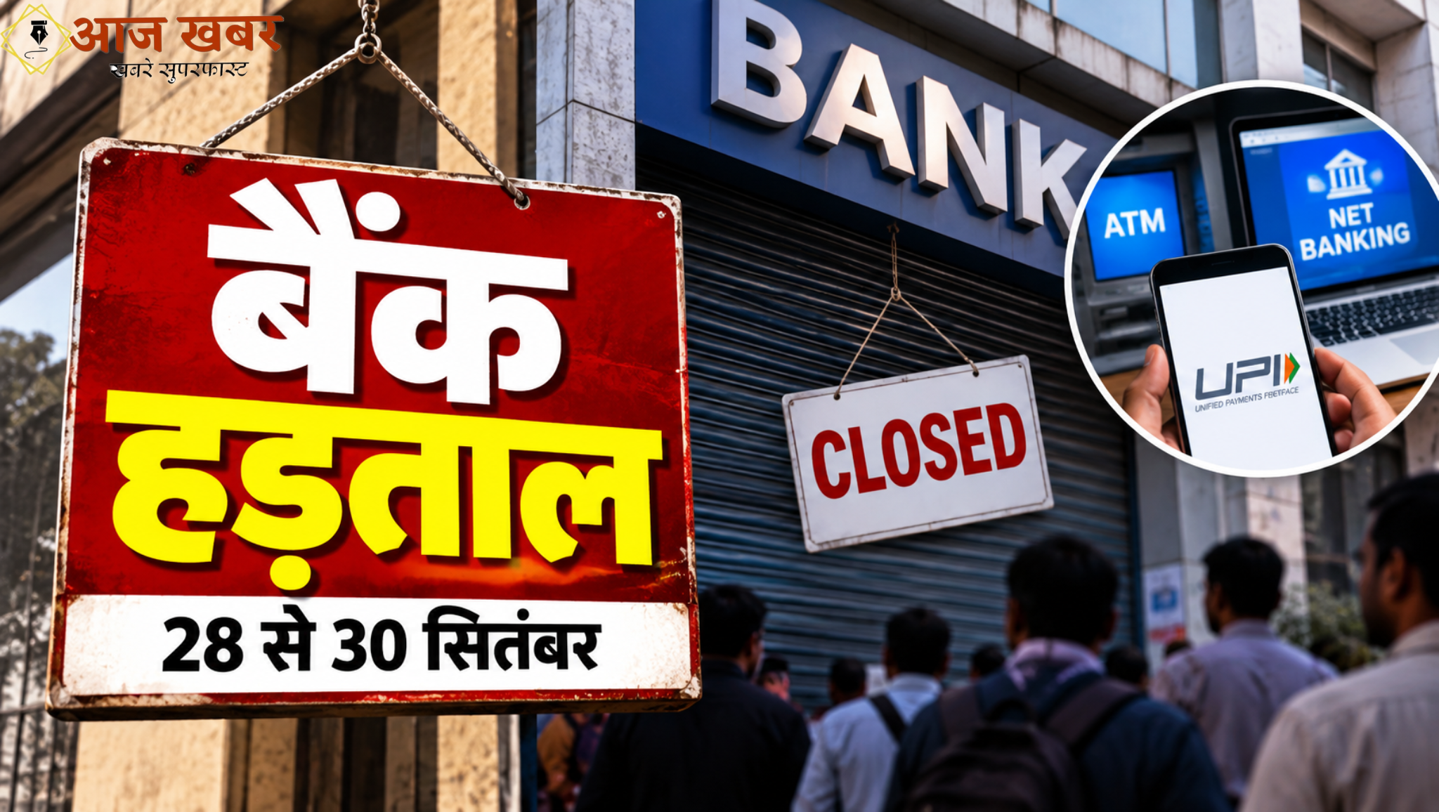 New Delhi: 28 से 30 सितंबर तक बैंक हड़ताल का ऐलान, पांच दिन तक बैंकिंग सेवाएं प्रभावित होने की संभावना