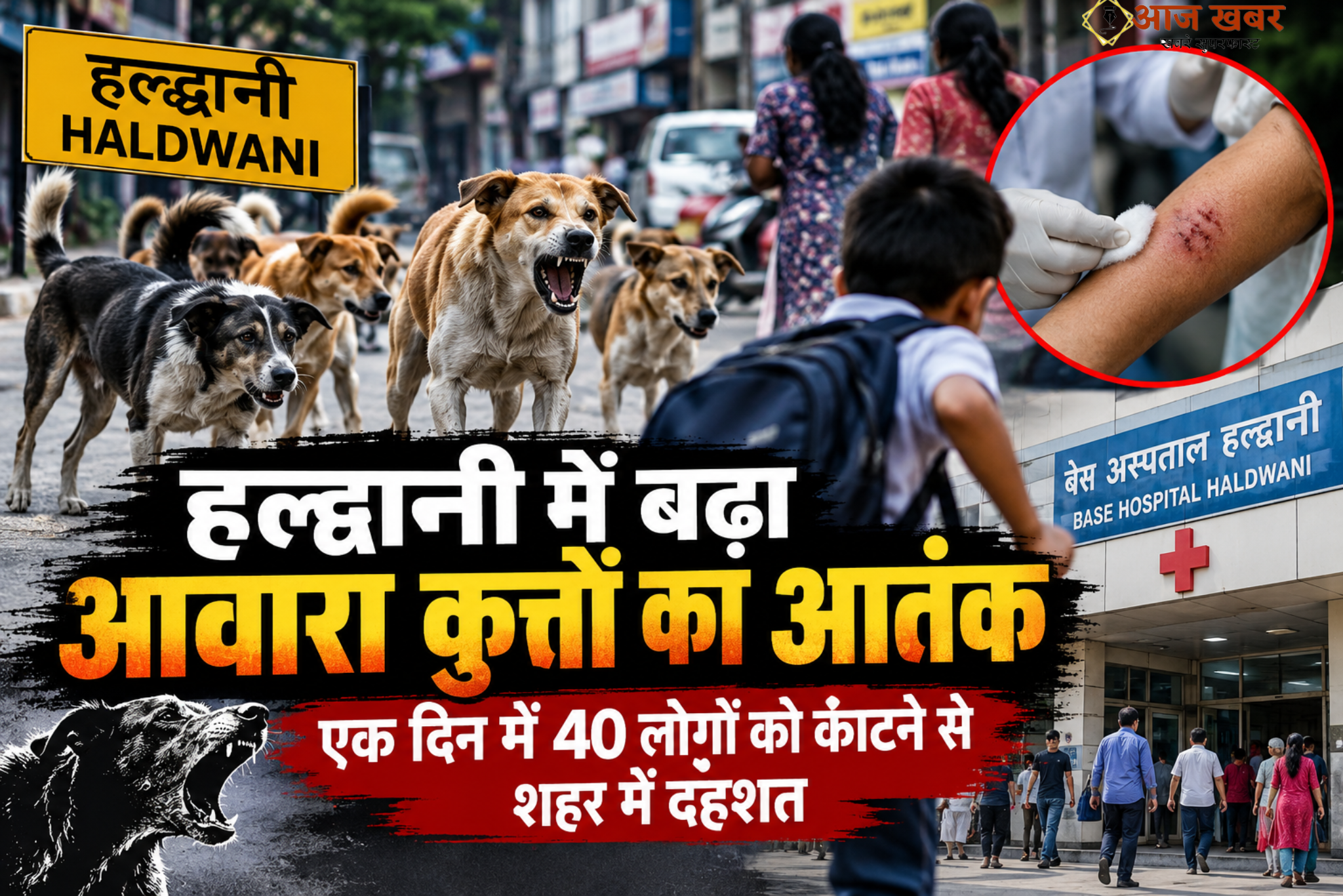 Haldwani: हल्द्वानी में बढ़ा आवारा कुत्तों का आतंक, एक दिन में 40 लोगों को काटा