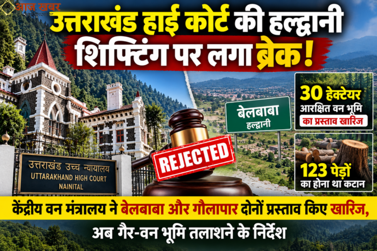 Nainital: उत्तराखंड हाई कोर्ट की हल्द्वानी शिफ्टिंग पर लगा ब्रेक, 30 हेक्टेयर वन भूमि हस्तांतरण का प्रस्ताव खारिज, 123 पेड़ों का होना था कटान और गौलापार के दोनों प्रस्ताव किए खारिज